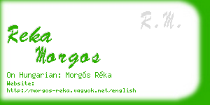 reka morgos business card