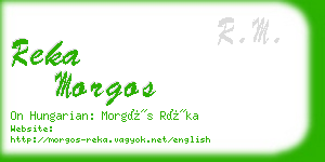 reka morgos business card